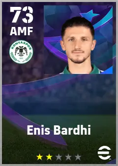 Enis Bardhi eFootball 2026 player card — 73 OVR AMF