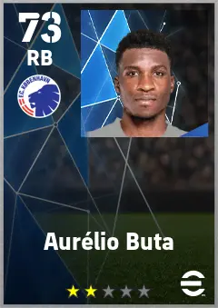 Aurelio Buta eFootball 2026 player card — 73 OVR RB