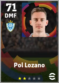 Pol Lozano eFootball 2026 player card — 71 OVR DMF