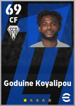 Goduine Koyalipou eFootball 2026 player card — 69 OVR CF