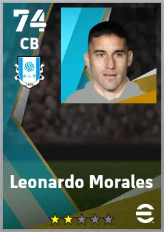 Leonardo Morales eFootball 2026 player card — 74 OVR CB