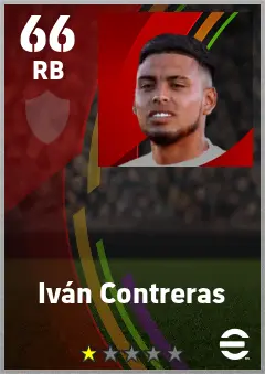 Ivan Contreras eFootball 2026 player card — 66 OVR RB