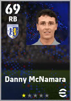 Danny McNamara eFootball 2026 player card — 69 OVR RB