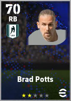 Brad Potts eFootball 2026 player card — 70 OVR RB