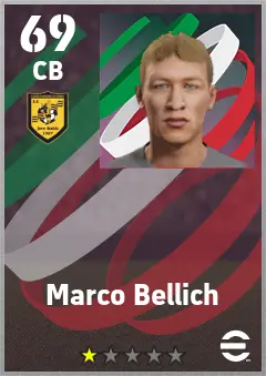 Marco Bellich eFootball 2026 player card — 69 OVR CB