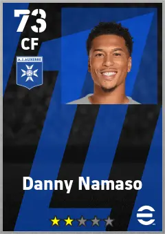 Danny Namaso eFootball 2026 player card — 73 OVR CF