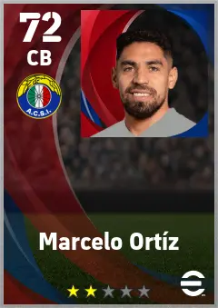 Marcelo Ortiz eFootball 2026 player card — 72 OVR CB