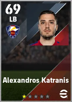 Alexandros Katranis eFootball 2026 player card — 69 OVR LB