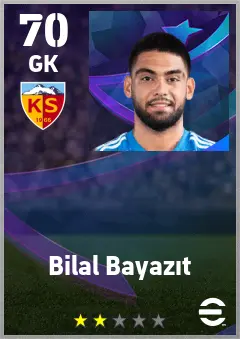 Bilal Bayazit eFootball 2026 player card — 70 OVR GK