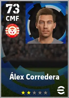 Alex Corredera eFootball 2026 player card — 73 OVR CMF