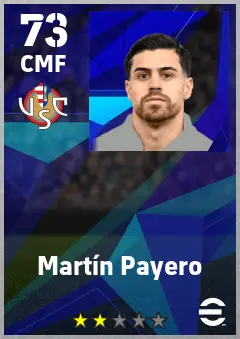 Martin Payero eFootball 2026 player card — 73 OVR CMF