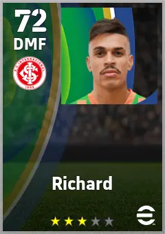 Richard eFootball 2026 player card — 72 OVR DMF