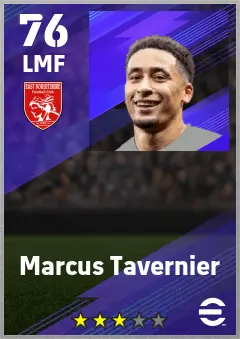 Marcus Tavernier eFootball 2026 player card — 76 OVR LMF