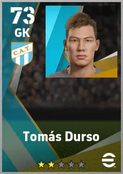 Tomas Durso eFootball 2026 player card — 73 OVR GK