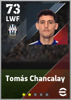 Tomas Chancalay eFootball 2026 player card — 73 OVR LWF