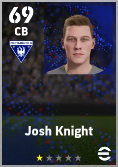 Josh Knight eFootball 2026 player card — 69 OVR CB