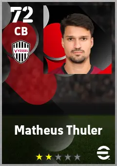 Matheus Thuler eFootball 2026 player card — 72 OVR CB