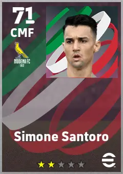 Simone Santoro eFootball 2026 player card — 71 OVR CMF