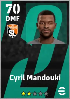 Cyril Mandouki eFootball 2026 player card — 70 OVR DMF
