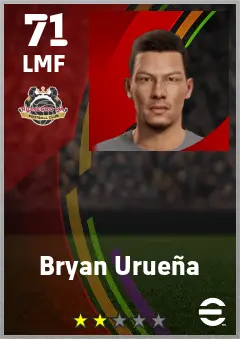 Bryan Uruena eFootball 2026 player card — 71 OVR LMF