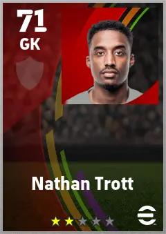 Nathan Trott eFootball 2026 player card — 71 OVR GK
