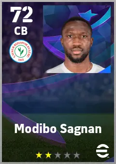 Modibo Sagnan eFootball 2026 player card — 72 OVR CB