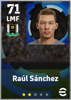 Raul Sanchez eFootball 2026 player card — 71 OVR LMF