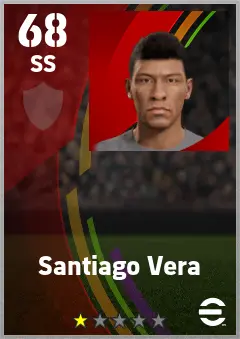 Santiago Vera eFootball 2026 player card — 68 OVR SS