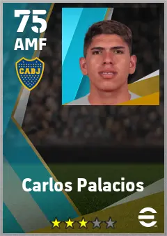 Carlos Palacios eFootball 2026 player card — 75 OVR AMF