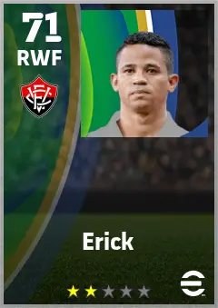 Erick eFootball 2026 player card — 71 OVR RWF