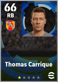 Thomas Carrique eFootball 2026 player card — 66 OVR RB