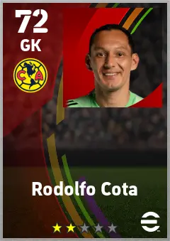 Rodolfo Cota eFootball 2026 player card — 72 OVR GK