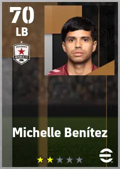Michelle Benitez eFootball 2026 player card — 70 OVR LB