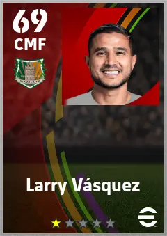 Larry Vasquez eFootball 2026 player card — 69 OVR CMF