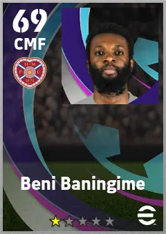 Beni Baningime eFootball 2026 player card — 69 OVR CMF