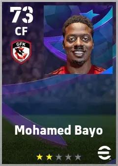 Mohamed Bayo eFootball 2026 player card — 73 OVR CF