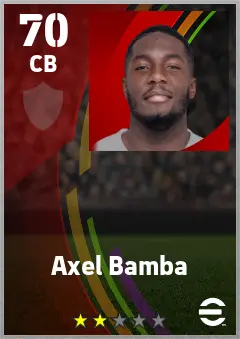 Axel Bamba eFootball 2026 player card — 70 OVR CB