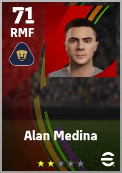 Alan Medina eFootball 2026 player card — 71 OVR RMF