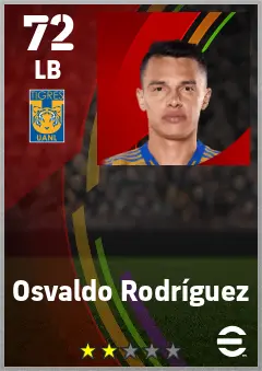Osvaldo Rodriguez eFootball 2026 player card — 72 OVR LB