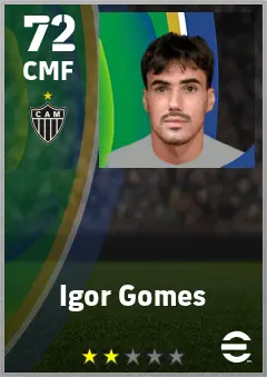 Igor Gomes eFootball 2026 player card — 72 OVR CMF