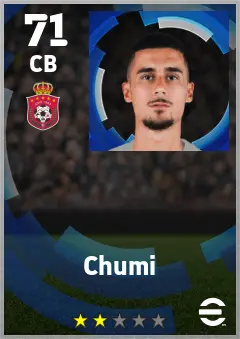 Chumi eFootball 2026 player card — 71 OVR CB