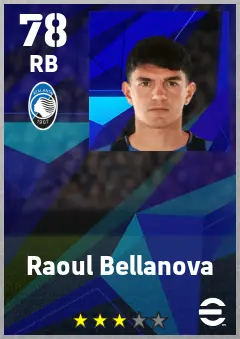 Raoul Bellanova eFootball 2026 player card — 78 OVR RB