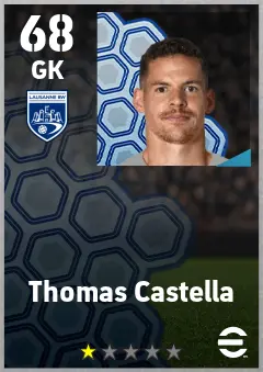 Thomas Castella eFootball 2026 player card — 68 OVR GK