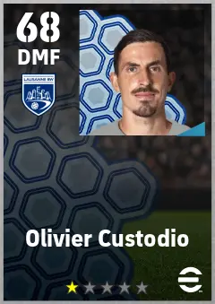 Olivier Custodio eFootball 2026 player card — 68 OVR DMF