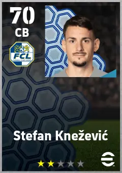Stefan Knezevic eFootball 2026 player card — 70 OVR CB