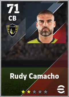 Rudy Camacho eFootball 2026 player card — 71 OVR CB