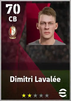 Dimitri Lavalee eFootball 2026 player card, 70 OVR CB