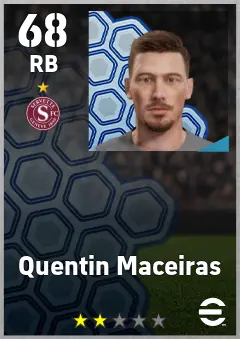 Quentin Maceiras eFootball 2026 player card, 68 OVR RB