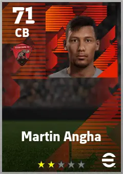 Martin Angha eFootball 2026 player card — 71 OVR CB