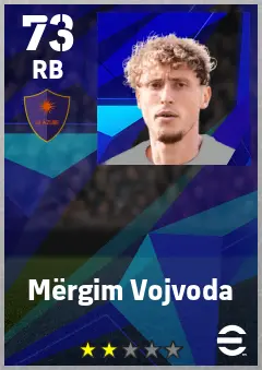 Mergim Vojvoda eFootball 2026 player card — 73 OVR RB